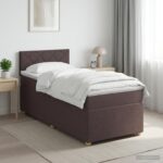 vidaXL Posteľ boxspring s matracom Tmavohnedá 80 x 200 cm Látka