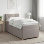 vidaXL Posteľ boxspring s matracom Sivohnedá 100 x 200 cm Látka
