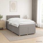 vidaXL Posteľ boxspring s matracom Sivohnedá 120 x 200 cm Látka – Obrázok 11
