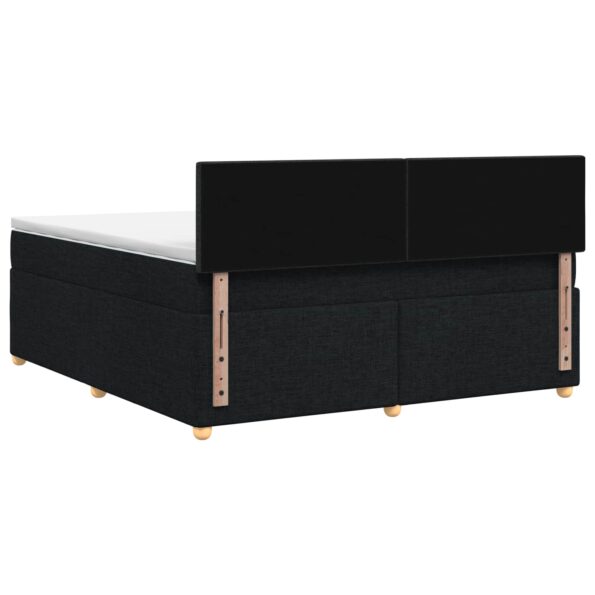 vidaXL Posteľ boxspring s matracom Čierna 140 x 190 cm Látka – Obrázok 8