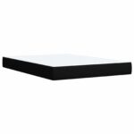vidaXL Posteľ boxspring s matracom Čierna 140 x 200 cm Látka – Obrázok 6