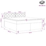 vidaXL Posteľ boxspring s matracom Tmavosivá 160 x 200 cm Látka – Obrázok 10