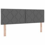 vidaXL Posteľ boxspring s matracom Tmavosivá 160 x 200 cm Látka – Obrázok 3