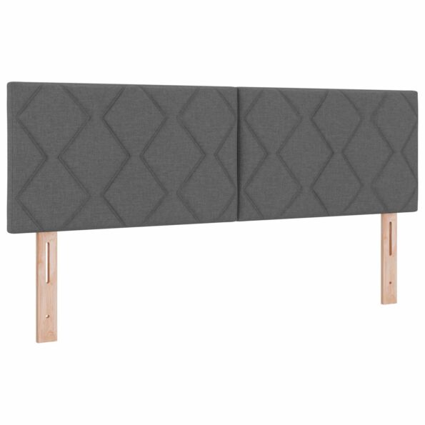vidaXL Posteľ boxspring s matracom Tmavosivá 160 x 200 cm Látka – Obrázok 3
