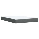 vidaXL Posteľ boxspring s matracom Tmavosivá 160 x 200 cm Látka – Obrázok 5