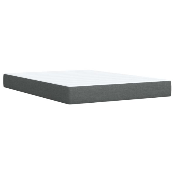 vidaXL Posteľ boxspring s matracom Tmavosivá 160 x 200 cm Látka – Obrázok 5