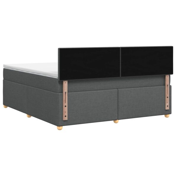 vidaXL Posteľ boxspring s matracom Tmavosivá 160 x 200 cm Látka – Obrázok 7