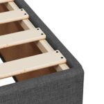 vidaXL Posteľ boxspring s matracom Tmavosivá 160 x 200 cm Látka – Obrázok 9