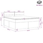 vidaXL Posteľ boxspring s matracom Tmavohnedá 180 x 200 cm Látka – Obrázok 10