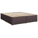 vidaXL Posteľ boxspring s matracom Tmavohnedá 180 x 200 cm Látka – Obrázok 4
