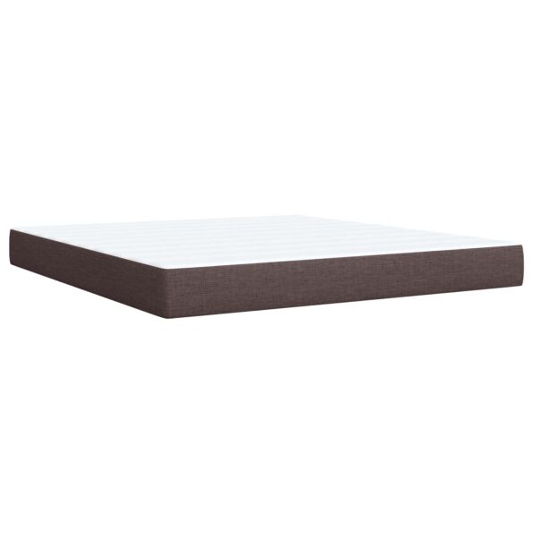 vidaXL Posteľ boxspring s matracom Tmavohnedá 180 x 200 cm Látka – Obrázok 5