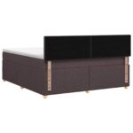 vidaXL Posteľ boxspring s matracom Tmavohnedá 180 x 200 cm Látka – Obrázok 7