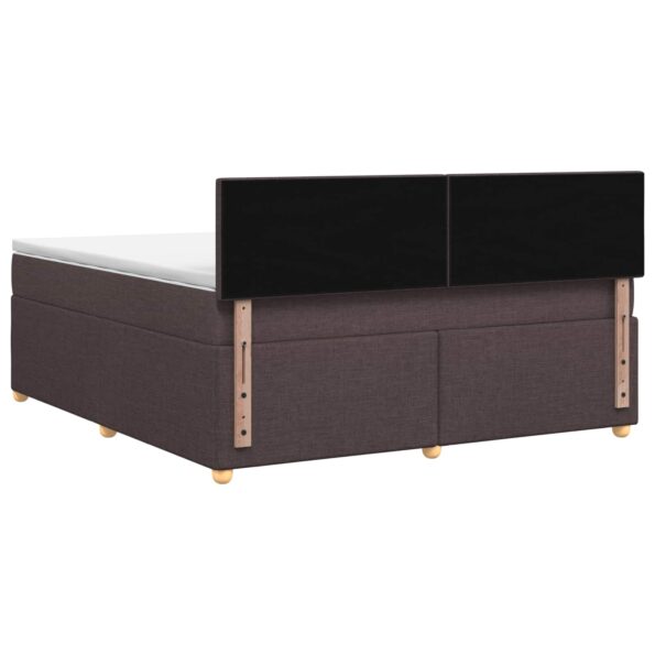 vidaXL Posteľ boxspring s matracom Tmavohnedá 180 x 200 cm Látka – Obrázok 7