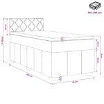 vidaXL Posteľ boxspring s matracom Sivohnedá 90 x 200 cm Látka – Obrázok 10