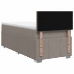 vidaXL Posteľ boxspring s matracom Sivohnedá 90 x 200 cm Látka – Obrázok 7