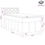 vidaXL Posteľ boxspring s matracom Krémová 100 x 200 cm Látka – Obrázok 10