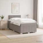 vidaXL Posteľ boxspring s matracom Sivohnedá 120 x 190 cm Látka