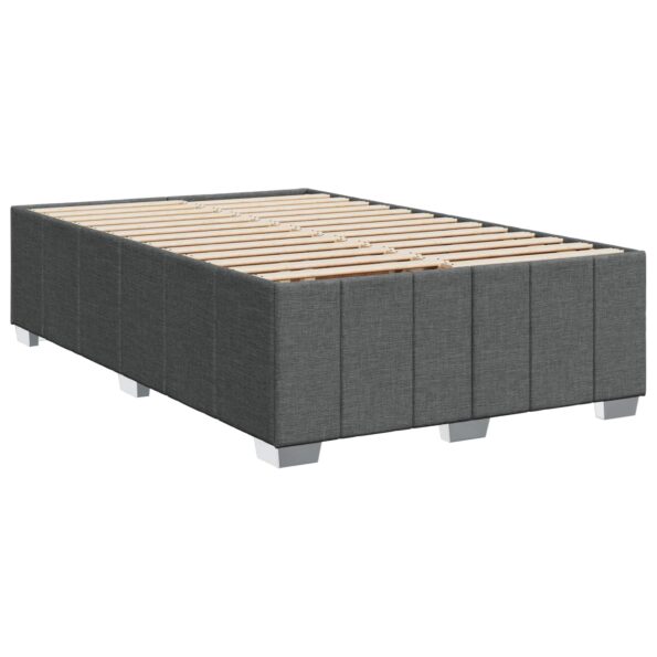 vidaXL Posteľ boxspring s matracom Tmavosivá 120 x 200 cm Látka – Obrázok 4