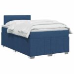 vidaXL Posteľ boxspring s matracom Modrá 120 x 200 cm Látka – Obrázok 2