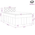 vidaXL Posteľ boxspring s matracom Krémová 120 x 200 cm Látka – Obrázok 10