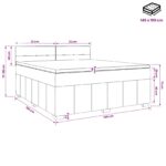 vidaXL Posteľ boxspring s matracom Čierna 140 x 190 cm Látka – Obrázok 11