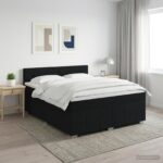 vidaXL Posteľ boxspring s matracom Čierna 140 x 200 cm Látka