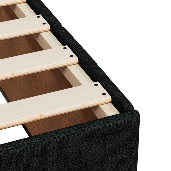 vidaXL Posteľ boxspring s matracom Čierna 140 x 200 cm Látka – Obrázok 10