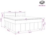 vidaXL Posteľ boxspring s matracom Čierna 140 x 200 cm Látka – Obrázok 11