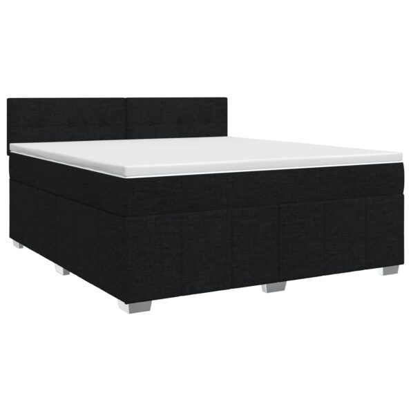 vidaXL Posteľ boxspring s matracom Čierna 140 x 200 cm Látka – Obrázok 2