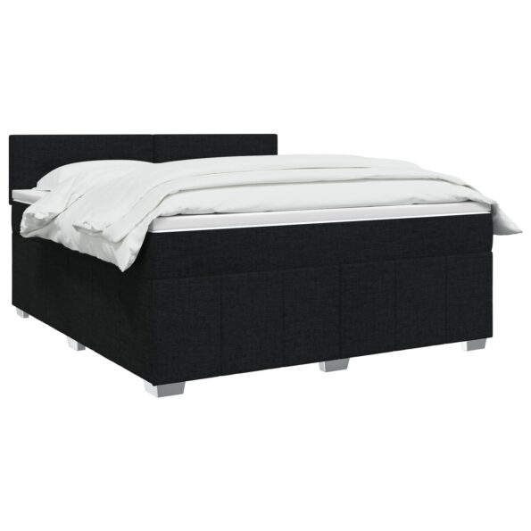 vidaXL Posteľ boxspring s matracom Čierna 140 x 200 cm Látka – Obrázok 3