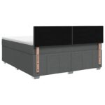 vidaXL Posteľ boxspring s matracom Tmavosivá 160 x 200 cm Látka – Obrázok 7