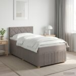 vidaXL Posteľ boxspring s matracom Sivohnedá 90 x 200 cm Látka – Obrázok 11