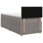 vidaXL Posteľ boxspring s matracom Sivohnedá 90 x 200 cm Látka – Obrázok 7