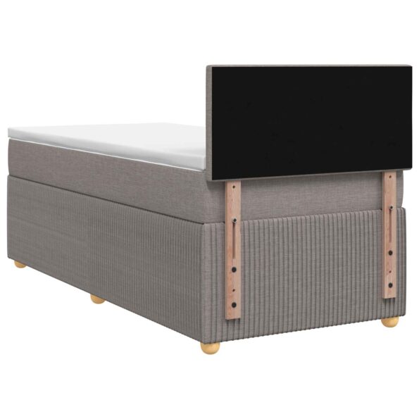 vidaXL Posteľ boxspring s matracom Sivohnedá 90 x 200 cm Látka – Obrázok 7