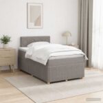 vidaXL Posteľ boxspring s matracom Sivohnedá 120 x 190 cm Látka