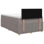 vidaXL Posteľ boxspring s matracom Sivohnedá 120 x 190 cm Látka – Obrázok 7
