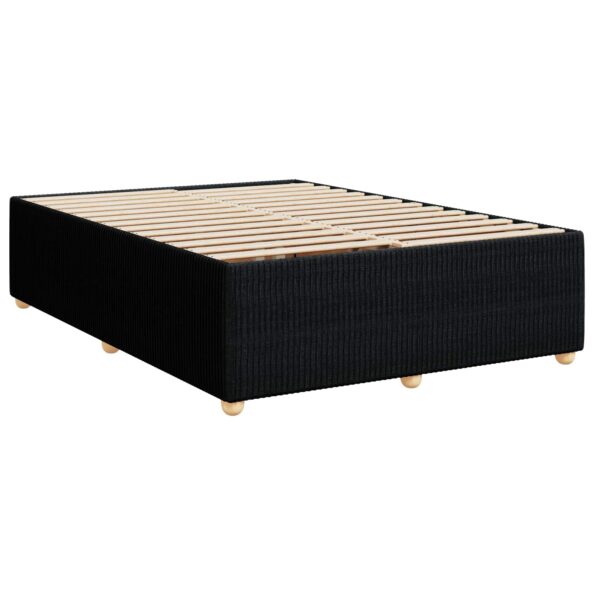 vidaXL Posteľ boxspring s matracom Čierna 140 x 190 cm Látka – Obrázok 4