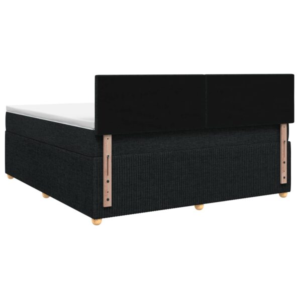 vidaXL Posteľ boxspring s matracom Čierna 140 x 190 cm Látka – Obrázok 7