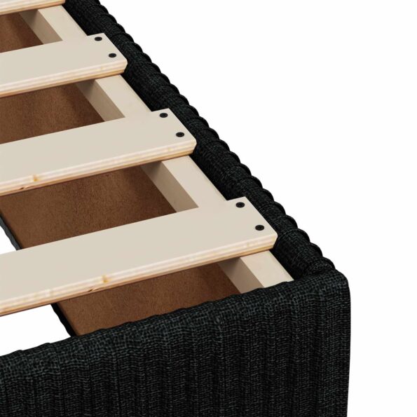 vidaXL Posteľ boxspring s matracom Čierna 140 x 190 cm Látka – Obrázok 9