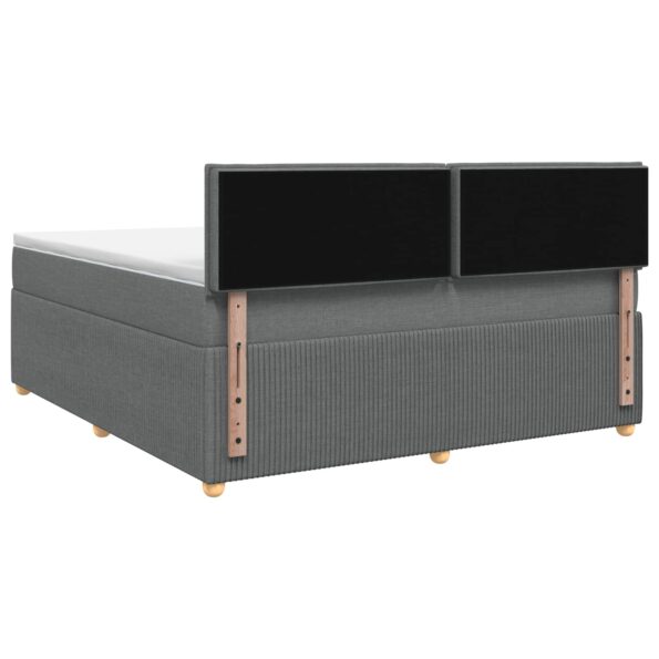 vidaXL Posteľ boxspring s matracom Tmavosivá 160 x 200 cm Látka – Obrázok 7