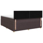 vidaXL Posteľ boxspring s matracom Tmavohnedá 180 x 200 cm Látka – Obrázok 7