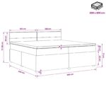 vidaXL Posteľ boxspring s matracom Sivohnedá 200 x 200 cm Látka – Obrázok 10