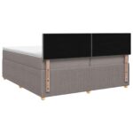 vidaXL Posteľ boxspring s matracom Sivohnedá 200 x 200 cm Látka – Obrázok 7