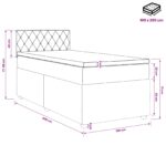 vidaXL Posteľ boxspring s matracom Tmavozelená 100 x 200 cm Zamat – Obrázok 10
