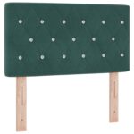 vidaXL Posteľ boxspring s matracom Tmavozelená 100 x 200 cm Zamat – Obrázok 3
