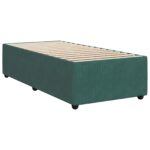 vidaXL Posteľ boxspring s matracom Tmavozelená 100 x 200 cm Zamat – Obrázok 4