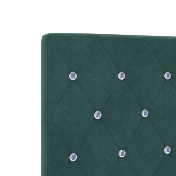 vidaXL Posteľ boxspring s matracom Tmavozelená 100 x 200 cm Zamat – Obrázok 8
