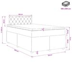 vidaXL Posteľ boxspring s matracom Tmavozelená 120 x 200 cm Zamat – Obrázok 10