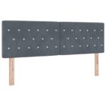 vidaXL Posteľ boxspring s matracom Tmavosivá 140 x 190 cm Zamat – Obrázok 3