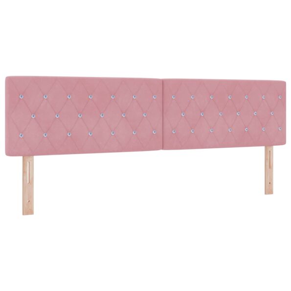 vidaXL Posteľ boxspring s matracom Ružová 180 x 200 cm Zamat – Obrázok 3